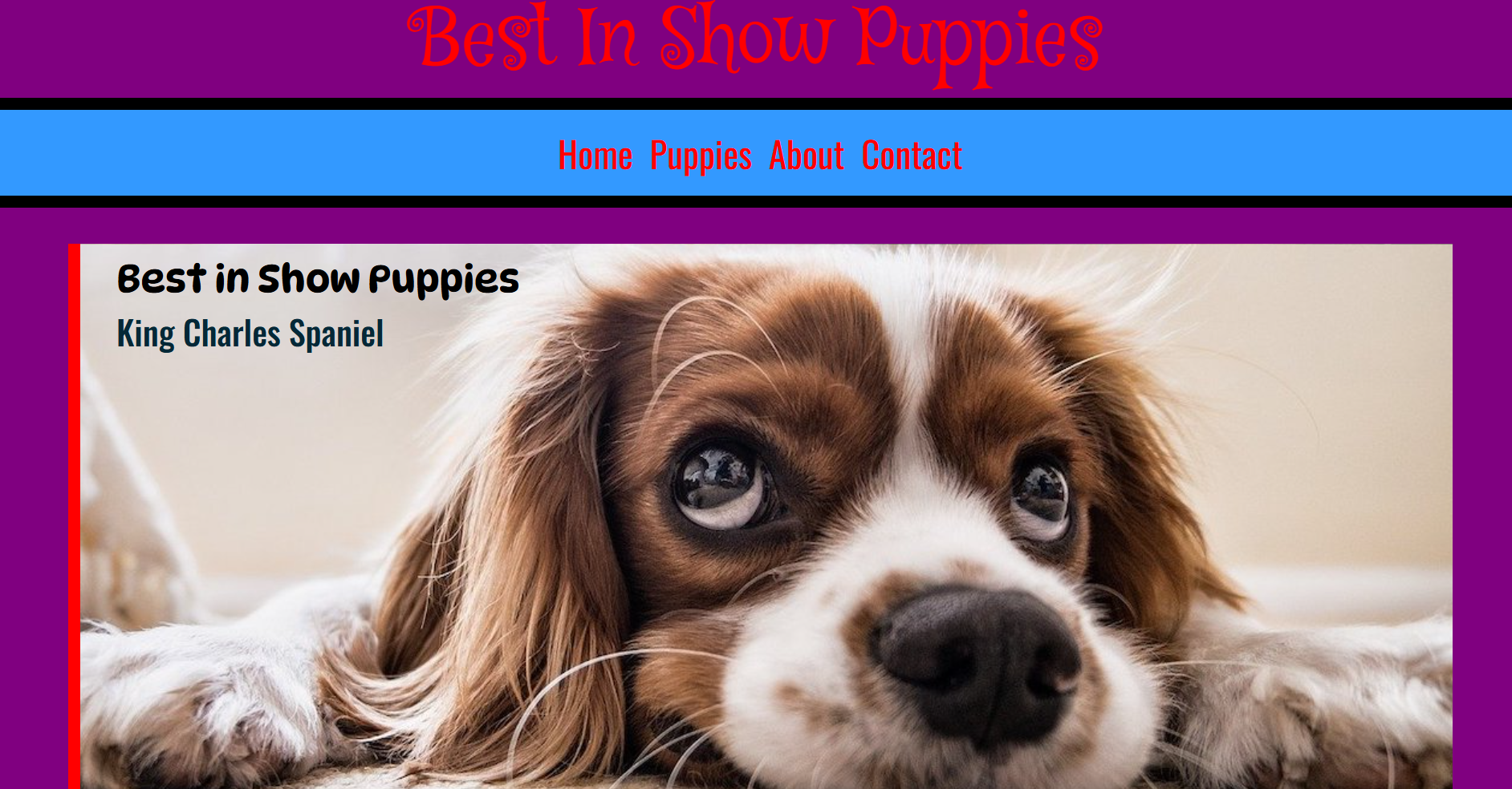 puppies website preview
